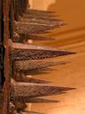 The massive front gate of the Fort is fitted with these deadly looking spikes to prevent elephants from charging and ramming them down.